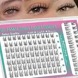 Manga Lash Clusters Spiky Eyelash Clusters Anime Cluster Lashes (Antler) - Clear Band, Wet Look Spikes, 10-14mm, D Durl, Diy Lash Extensions For Beginners, Cospaly Lashes, Ultra-Soft Basf Fibers