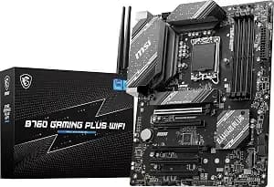 Msi b760 Gaming Plus Wifi Gaming Motherboard (ddr5 Memory Only) For 12th/13th/14th Gen Intel Processors, Lga 1700, Pcie 4.0, M.2, 2.5gbps Lan, Usb 3.2 gen2, Hdmi/Dp, Wi-Fi 6e, Bluetooth 5.3, Atx