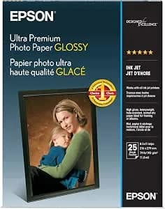 Epson Ultra Premium Photo Paper Letter Size 8.5x11 25 Sheets s042182
