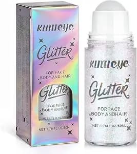 Dazzle Roll-On Face And Body Glitter Gel For Rave Festival Accessories - Holographic Color Changing Shimmer Stick Makeup For Stage Easy Application & Removal, 1.76 Oz, #3