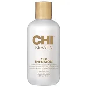 Chi Keratin Silk Infusion, Hydrating Hair Serum For Restoring Softness & Shine, Helps Dry, Damaged Hair, Sulfate-Free, 6 Oz