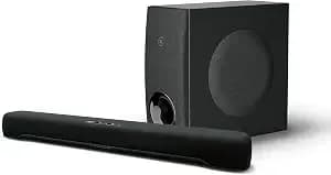Yamaha Audio Sr-c30a Compact Sound Bar With Wireless Subwoofer And Bluetooth, Black - 2.1-Channel Sound Bar With Wireless Subwoofer And Bluetooth For Movies, Gaming And Music