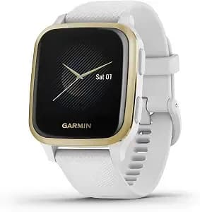 Garmin Venu Sq, 010-02427-01 Gps Smartwatch With Bright Touchscreen Display, Up To 6 Days Of Battery Life, Light Gold And White (Renewed)