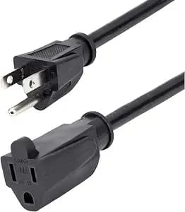 Startech 15ft Power Extension Cord, 13a 125v, 16awg, Black (pac10115) - Nema 5-15r To Nema 5-15p, Ul Listed, Outlet, Nema 5-15r To Nema 5-15p Black Extension Cord