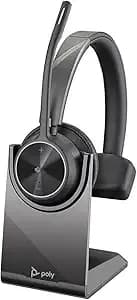 Poly - Voyager 4310 Uc Wireless Headset + Charge Stand (Plantronics) - Single-Ear Headset- Connect To Pc/Mac Via Usb-A Bluetooth Adapter, Cell Phone Via Bluetooth-Works W/Teams (Certified), Zoom&More