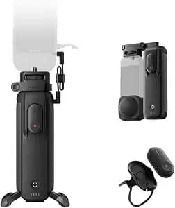 insta360 Fomo Power Handle With 6100mah Battery, Mini Remote, Foldable Quadpod, Pre-Recording Support For x5, x4, x3, x4 Air, Travel Vlogging, Outdoor Adventures, Group Photos