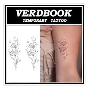 2 Sheets Waterproof Temporary Tattoo Last 7-15 Days, Twilight Duet - Semi Permanent Tattoos，30s Apply Realistic Body Stickers For Beach Parties Festival Daily Wear, Fake Tattoo For Women & Men