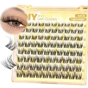 Wispy Lash Clusters Eyelash Clusters Natural Lash Extensions (Light Spider) - C Curl Clear Band 8-16mm Cluster Eyelash Extensions 80pcs Fluffy Lashes Clusters Natural Look Diy At Home For Any Occasions