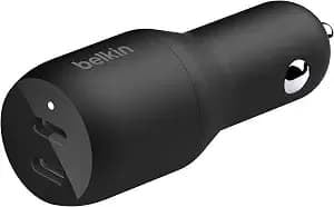 Belkin 36-Watt Dual-Usb Car Charger - Power Delivery 2 18w Usb-C Ports With Pps Charging Apple Iphone 14, 14 Pro, 14 Pro Max, Iphone 13, 13 Pro, 13 Pro Max Samsung Galaxy, Airpods - Usb-C Charger - Two 18w Usb-C Power Delivery Ports, Compatible With Iphon