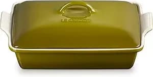 Le Creuset Stoneware Heritage Rectangular Covered Casserole, 4 Qt., Olive
