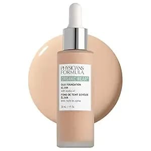 Physicians Formula Organic Wear All Natural Liquid Foundation Elixir Fair, Full Coverage - Dermatologist Tested, Clinicially Tested, 01 - Fair