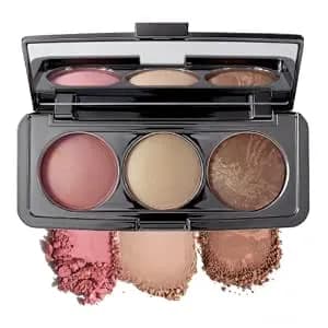 w7 Glow Theory Face Palette - Lunar - Pink Blush, Pearl Highlighter, Marbled Blush-Bronzer, Soft Glow
