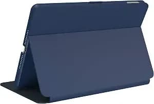 Speck Balance Folio Case For Ipad 10.2 Inch (2019-2021) - Drop & Camera Protection, Slim Multi Range Stand, Apple Pencil Holder - Coastal Blue/Charcoal Grey
