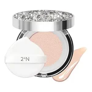 2an Gleaming Tension Cushion Foundation Pact #21 Light Beige, Korean Cushion Foundation Makeup, Lightweight & Buildable Coverage With Ceramides And Centella Asiatica (0.45 Oz)