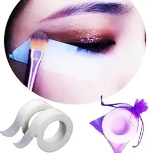 Makeup Tape, Beginner Facial Practice Makeup Tape, Eye Shadow Eyeliner Styling Tape, Eyelash Growth, Eyelash Extension Strap, Makeup Artist Essentials Makeup Tape, 66 Feet Length*2 Circles