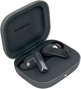 Motorola Moto Buds Bass xt2443-1 Dynamic Anc, Triple Microphone Array, Bluetooth 5.3, ip54 Water & Dust Resistant, Dolby Atmos Audio (Pantone Dark Shadow)