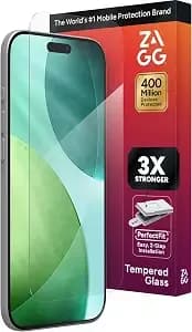 Zagg Glass+ Screen Protector For Iphone Air - 3x Stronger, Impact & Shatter Protection, Scratch & Smudge-Resistant Iphone Tempered Glass, Invisibleshield, Easy Perfectfit Install