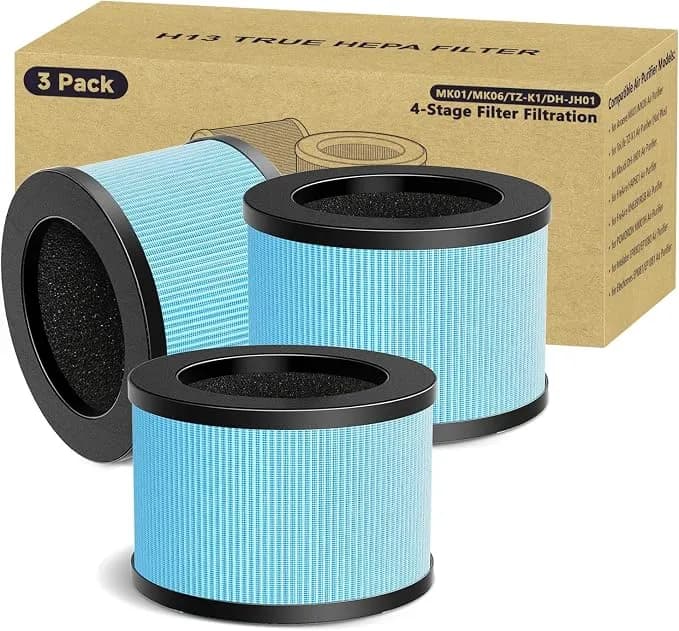 3 Pack mk01 mk06 Air Filter Replacement For Aroeve mk01 Air Puri-Fier - For Tolife Tz-k1, For Freaire kn6391, For Kloudi Dh-jh01, For Voopnu Dh-jh12, 4-In-1 Premium Filter, Standard Version