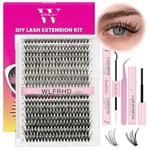 Lash Clusters Kit, 320 Pcs 30d+40d D Curl Lash Clusters 9–16mm, Diy Eyelash Extension Kit With Bond & Seal, Remover And Tweezers