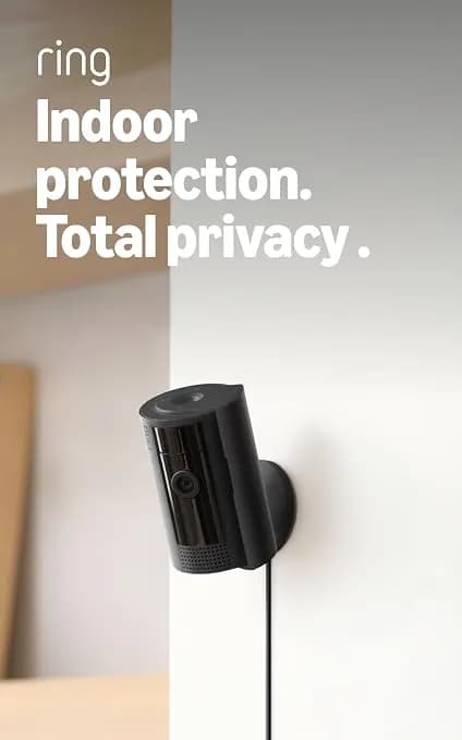 Ring Indoor Cam, Home Or Business Security In 1080p Hd Video, Black