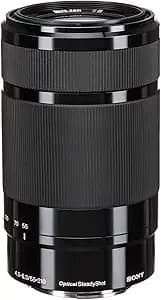 Sony E 55-210mm f4.5-6.3 Lens For Sony E-Mount Cameras (Black) (Renewed)