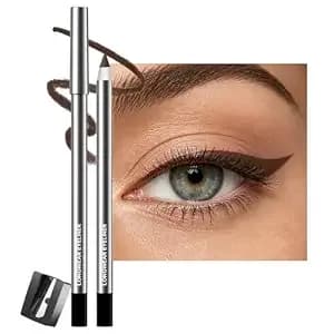 Brown Gel Eyeliner Pencil For Mature Eyes,Waterproof Smooth No Pulling