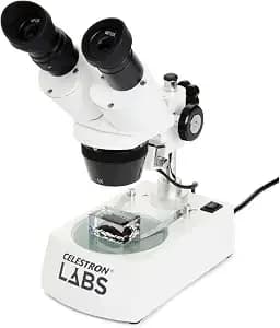 Celestron Labs s10-60 Stereo Binocular Microscope For Lab Or Classroom - 10x-60x Zoom Magnification, Stereo Binocular Viewing, Top & Bottom Led Illumination, 3d Views, Precision Zoom Control