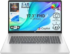 Hp 17.3" Fhd Ips Led Anti-Glare 300 Nits Laptop, Amd Ryzen 5 7430u 6-Core Cpu, 16gb Ram, 1tb Storage, Webcam W/Shutter, Microsoft Copilot Key, Wi-Fi 6, Bt 5.4, win11 Home, 17-cp3000