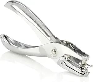 Swingline 1 Hole Punch, 5 Sheet Capacity Hole Puncher, Single Hole Paper Punch, Chrome (74005)