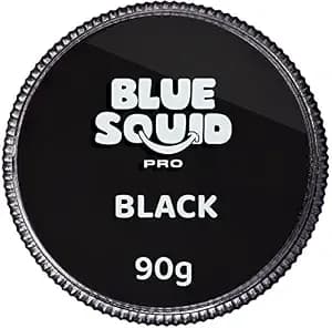 Blue Squid Pro Face Paint - Professional Water Based Single Cake Facepaint & Body Paints - Sfx Makeup, Kids Adults Face Painting For Costume, Halloween, Cosplay - Classic Black 90g / 3oz