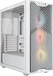 Corsair 3200d Rs Argb Mid-Tower Pc Case – 3x rs120 Argb Pwm Fans Included, Gpu Anti-Sag Stabilization Arm, Asus Btf, Msi Project Zero, Gigabyte Project Stealth – White
