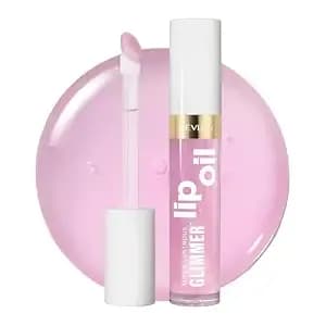 Revlon Super Lustrous Glimmer Lip Oil, Moisturizing & Tinted, Shiny Finish, Made With Plant-Based Squalane, 005 Vio-Lit, 0.13 Fl Oz