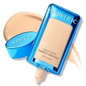 Skintific Daily Filter Perfect Skin Tinted, Bb Cream, #00 Porcelain - Natural Velvet Finish, Skincare Formula With Squalane & Panthenol, Buildable Coverage, Lightweight, Breathable,10h Wear