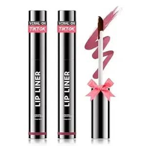 2pcs Lip Stain Peel Off Lip Liner Moisturizing Long-Lasting & Waterproof Mv - Lip Stain Transfer Proof & Plumping, Non-Stick Cup Nourishing Gentle Formula For Natural Full Lips