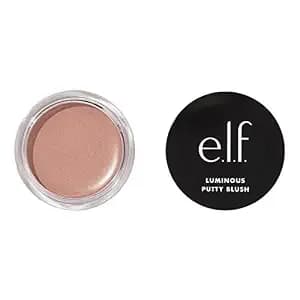 E.L.F. Luminous Putty Blush, Putty-To-Powder, Buildable Blush With A Subtle Shimmer Finish, Highly Pigmented & Creamy, Vegan & Cruelty-Free, Maui