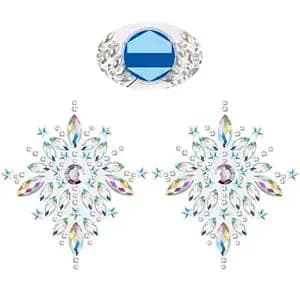 Holibanna Rhinestone Body Sticker Resin Gems For Festival Makeup Set - For Music Festivals Parties Dance Events Cosplay