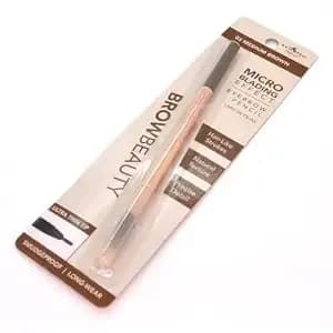 Italia Deluxe Pick 1 X Browbeauty Microblading Effect Eyebrow Pencil Ultra Slim it800new & Zipper Bag (03 : Medium Brown)