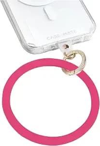 Case-Mate Phone Charm Bangle Bracelet With Tether Tab - Fuchsia - Detachable Keychain Wristlet For Women - Hands-Free Iphone Wrist Strap - Key Ring Bracelet For Galaxy, Pixel, And Phone Cases