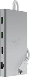 Razer Usb-C Dock, 11-In-1 Portable Travel Hub, 85w, White