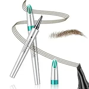Eyebrow Pencils For Women - Eyebrow Gel With Microblading 4-Fork-Tip, Lift & Snatch Eyebrow Pen, Eyebrow Marker Long-Lasting Waterproof & Smudge-Proof Natural Hair Like Brows (Light Brown)