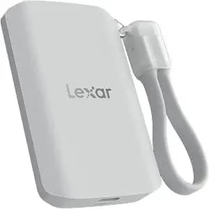 Lexar 2tb es5 Magnetic External Ssd, Up To 2000mb/S, Compatible W/Magsafe, Usb-C Smartphones, Iphone 15/16 Or Above, Pc, Mac, Supports Apple Prores & Samsung Pro Video, Silver (les5xxx002t-Rnwnu)