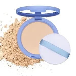 Oil Control Face Pressed Powder,Matte Smooth Flawless Finishing Powder - #02 Makeup Lightweight Waterproof Long-Lasting Setting Powders Foundation,0.35 Oz(Natural Beige)