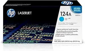 Hp Original 124a Cyan Toner Cartridge Works Color Laserjet 1600, 2600, 2605 Series, Color Laserjet Mfp cm1015, cm1017 Series q6001a