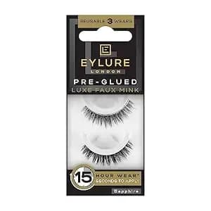 Eylure Pre-Glued False Eyelashes, Luxe Faux Mink Sapphire