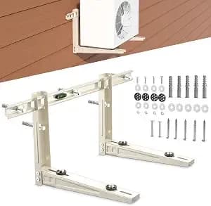 Mini Split Wall Mounting Bracket For 7000 Btu To 12000 Btu - Max 400lb Capacity, Galvanized Steel With Dual Anti-Rust Coating For Outdoor Ductless Air Conditioner Minisplit Ac Heat Pump