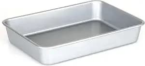 Viking Premium 13 X 9-Inch Nonstick Ceramic Roasting Pan, Made Without Pfas, Heavy Gauge Aluminized Steel Baking Pan Sheet With Reinforced Iron Frame, Even Heating Cookware, Oven Safe To 475f, Silver