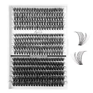 Lash Clusters 320pcs Individual Lashes Natural Look 11-20mm Mix - 100d Diy Lash Extensions Lash Clusters False Eyelashes Cluster Eyelash Extensions (40d+50d+100d)