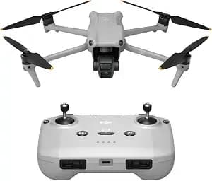 Dji Air 3 (Dji Rc-n2), Drone With Medium Tele & Wide-Angle Dual Primary Cameras, 46-Min Max Flight Time, Omnidirectional Obstacle Sensing, 48mp Photos, 4k/60fps Hdr, Compliance With Faa Remote Id - Medium Tele, Wide-Angle Dual Primary Cameras, 46-Min Max