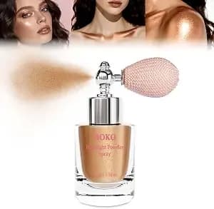 Boko Highlighter Powder Spray, Body Shimmer Spray High Gloss Powder - For Glitter Highlighter Makeup, Body Shimmer Powder For Festival Concert Rave Party Daily Face Sparkle Makeup - Late Autumn
