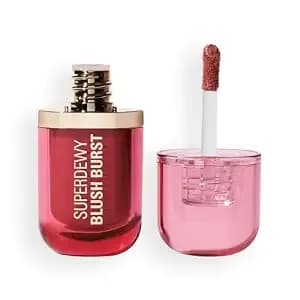 Revolution Superdewy Liquid Blush Burst, Rose All Day Dusty Pink - Buildable Color For Cheek, Serum Formula With Peptides & Hyaluronic Acid, Vegan & Cruelty-Free, 0.14 Oz
